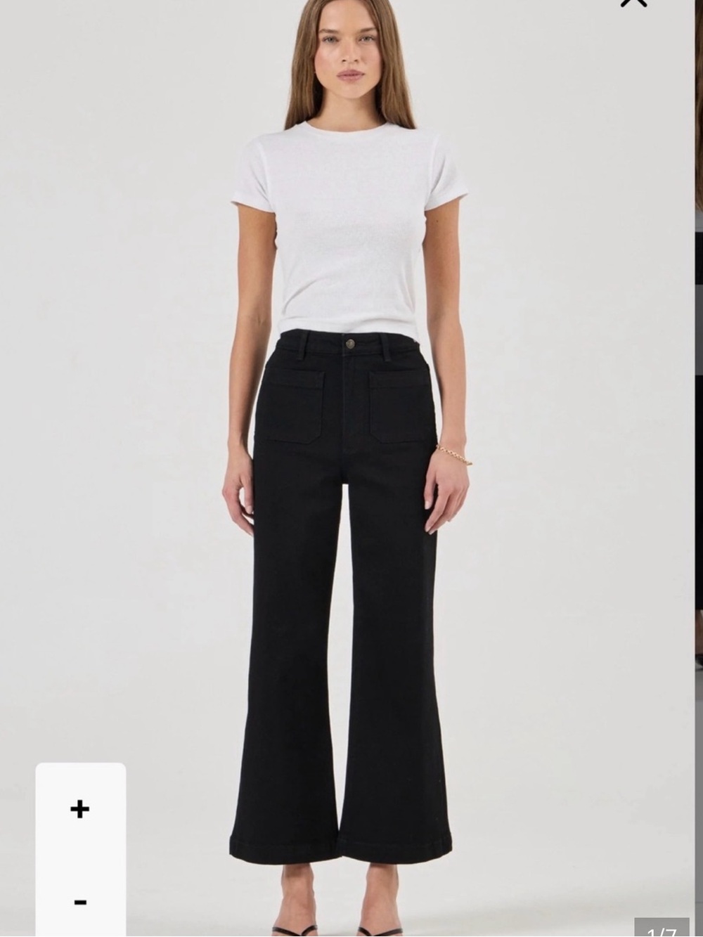 ROLLA'S Black High-Rise Wide Leg Sailor Jeans